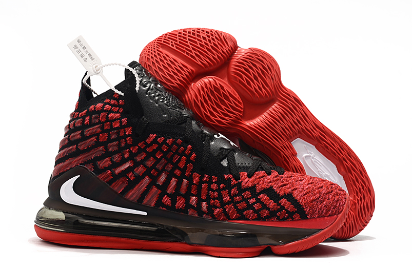 Women Nike LeBron 17 Black Red Shoes